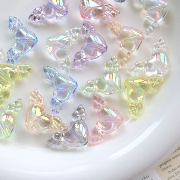 oly-3ddfc548d0b69b0af7c0fa3405767eed Wholesale UV Plated Transparent Angel Heart Acrylic Beads for DIY Phone Charms Keychains Boutique Resale