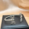 oly-3e13000d5643472081cd933911939552 Wholesale Vintage Dragonfly Open Cuff Bracelet For Women Bohemian Silver Electroplated Metal Fashion Accessory For Resale Or Gift