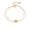 oly-3e2264eef32c91abc828f98bc442dd1d Wholesale Trendy Stainless Steel ElectroplatedSnake Chain Bracelet Geometric Zircon With Square Marquise Heart Patterns Unisex Jewelry Accessory For Everyday Wear