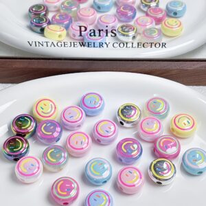 oly-3e2cccdbd47554ab0cd4d14f284facb6 Wholesale Colorful Fun Acrylic Loose Beads Pink Love Face DIY Jewelry Making Accessory for Resale