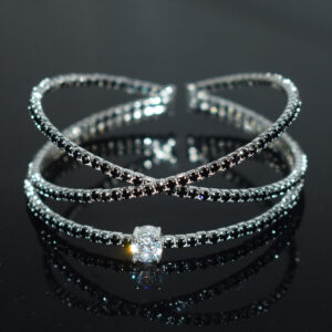 Silver black diamond