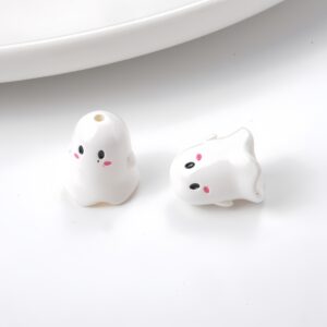 08-white / The size is about 15*16mm, the hole diameter is about 2mm (sold by piece)