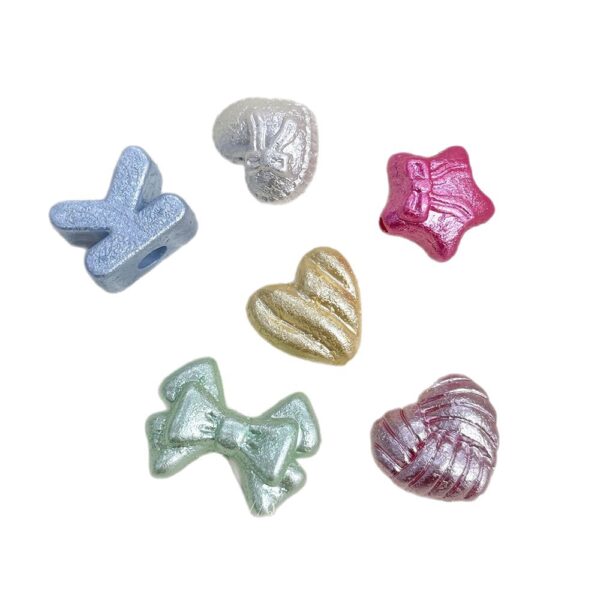 oly-3eb574cda82304a52a0c21951c3fd971 Wholesale Stylish Acrylic Heart Star Shaped Beads DIY Phone Charm Keychain Craft Supply