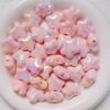 Wholesale Acrylic Star Beads Cream Pink Pentagram Shape Loose Beads for DIY Jewelry Car Hanging Phone Chain, Fashion Accessory