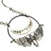 oly-3f096a1591cc66ab22cb19ca5c67145e Wholesale Crescent Moon Moth Pendant Necklace Antique Silver Fashion Jewelry Accessory Gift Resale