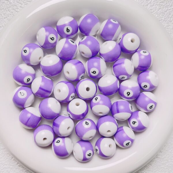 oly-3f33a4ba31d6050888a187b7bc4cae05 Wholesale Two-Tone Resin Billiard Ball Beads Round Loose Beads for DIY Jewelry, Phone Charm, Bracelet Making, Craft Supply