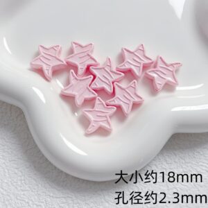 01-light pink / Size is about 18mm, hole diameter is about 2.3mm