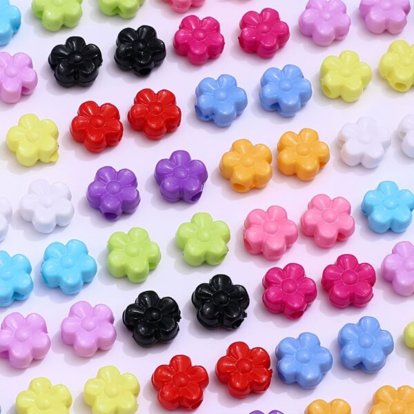 Wholesale Cute Flower Acrylic Loose Beads, DIY Jewelry Making Supplies, Fashion Accessory for Bracelet Necklace Phone Charm