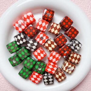 07-diamond grid random mixed squares / Size is about 14mm, hole diameter is about 3.5mm