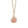 Wholesale Stylish 3D Cat Openable Pendant Necklace Copper Electroplated Pink Bow Book Design Fashion Accessory For Resale