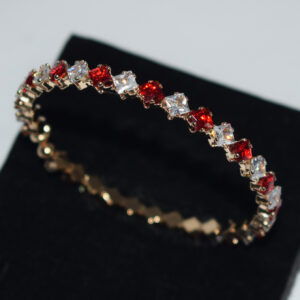 Sl-1238- bracelet gold plated red and white 4