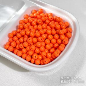 03-orange round beads / See picture for size
