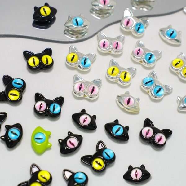 oly-3fb10ee9468726421de4471c0b88aa66 Wholesale Cat Eye Monster Alloy Loose Beads DIY Craft Jewelry Accessory for Handmade Bracelet Phone Charm Boutique Resale