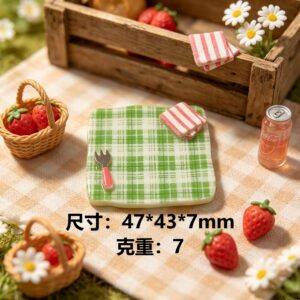 Line checkered plate-green