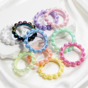 Wholesale Acrylic AB Color Bitter Gourd Shape Loose Beads Electroplated Finish for DIY Hair Accessories Jewelry Making