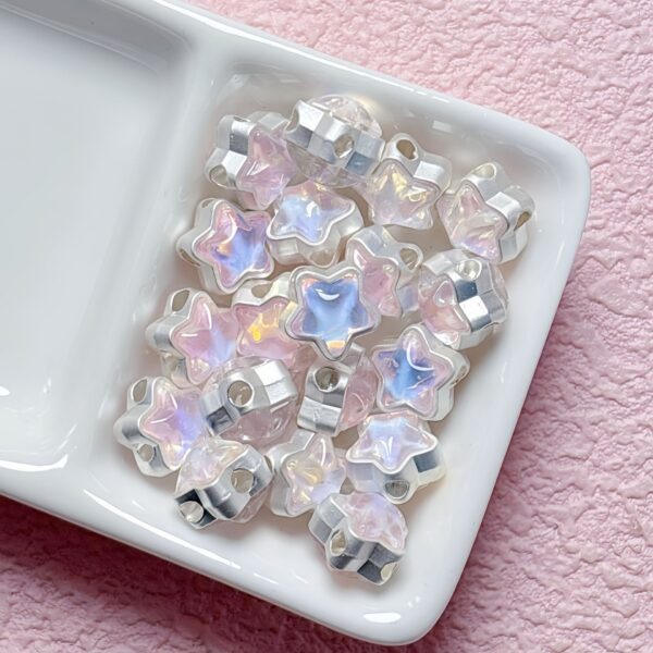oly-40b6d4e6c3a2ace5ac755bb6866d74c6 Wholesale Alloy Rhinestone Loose Beads DIY Phone Chain Keychain Charms Five Pointed Star Heart Design Chic Car Key Accessory for Everyday Use