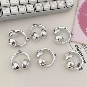 03-silver / Size is about 43*38mm, hole is 3mm (sold by the piece)