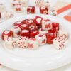 Wholesale Chic Acrylic Loose Beads Cartoon Printed Square Beads for DIY Bracelet Necklace Phone Strap Craft Supply