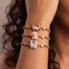Wholesale Trendy Animal Series Stretch Bracelet Siamese Cat Rabbit Cat Design Copper Electroplated Fashion Jewelry Accessory For Everyday Wear Or Resale