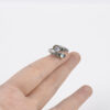 Wholesale Vintage Bohemian Moonstone Design Spoon Shaped Open Ring Antique Silver Finish Zinc Alloy Unisex Jewelry Accessory