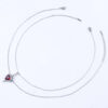 Wholesale Trendy Arrow Through Heart Rhinestone Couple Necklace Set Fashion Jewelry Accessory