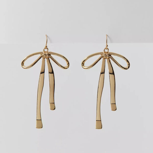 oly-4213494d1c556fa27edee5831fe1a600 Wholesale Chic Bow Earrings Silver Tone Electroplated Copper Party Wear Jewelry Accessory