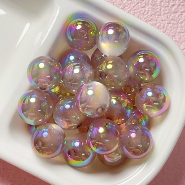 oly-4221663b3a9ba206e86e7048f10432ed Wholesale Trendy Acrylic Jelly Cat Eye Loose Beads 16mm White UV Plated Straight Hole DIY Phone Charm Jewelry Accessory