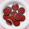 oly-4280fd2268ecfa1136f71904121f457e Wholesale Checkerboard Acrylic Round Beads Coffee Color DIY Jewelry Making Bag Charm Keychain Phone Accessories