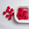 oly-428126ac3c0550cc766f81031b12a1c8 Wholesale Stylish Black Acrylic Square Beads Rubber Finish Large Hole for DIY Jewelry, Phone Charm, Bracelet, Necklace Making