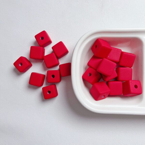 oly-428126ac3c0550cc766f81031b12a1c8 Wholesale Stylish Black Acrylic Square Beads Rubber Finish Large Hole for DIY Jewelry, Phone Charm, Bracelet, Necklace Making