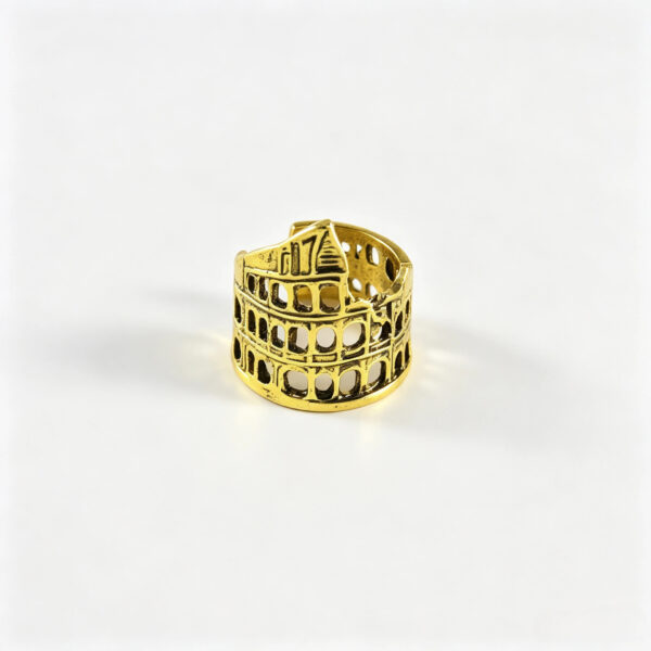 oly-42a3e52b2acb40fb460a1e4ad1b70c70 Wholesale Retro Roman Colosseum Open Ring Fashion Jewelry Accessory Gift For Boutique Resale