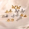 oly-42bead150ccd41df6239bd8a6b34fe9d Wholesale Stainless Steel Mirror Finish Heart Earrings Minimalist French Style Trendy Jewelry Accessory For Women