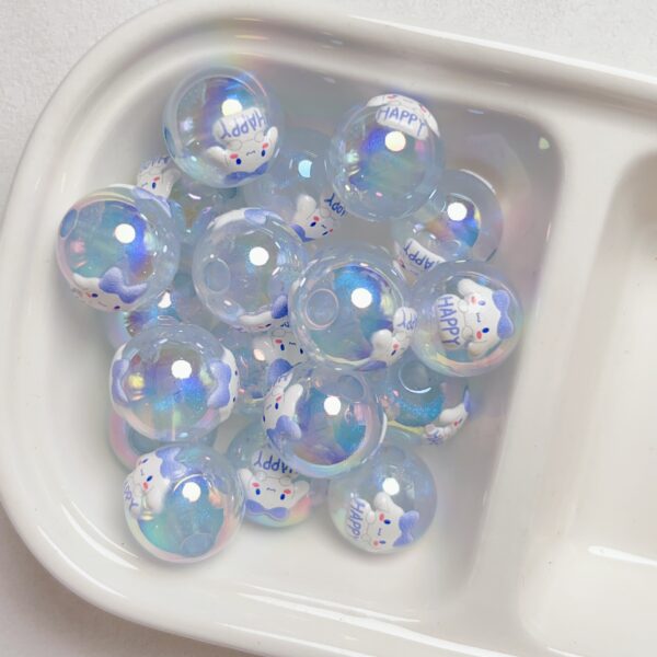 oly-431f81b1a7e37e9ddd1ece7575215d6f Wholesale Cartoon Acrylic Loose Beads 3D Glitter Print DIY Phone Charm Jewelry Craft Accessory