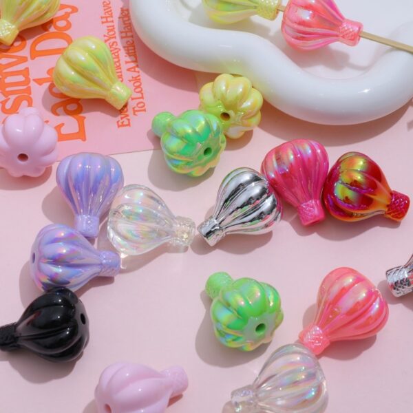 oly-433357539b4de2ba48e82aa494765616 Wholesale Tiktok explosion acrylic uv color-plated solid color hot air balloon hand painted bottom embryo beaded diy mobile phone chain jewelry accessories