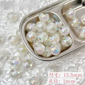 08-white round beads / See picture for size (sold by piece)