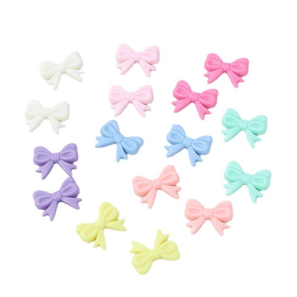 oly-43aa0ace4aaa3081d59d5de20c952628 Wholesale Spring Bow Acrylic Loose Beads for Children's DIY Jewelry Making Craft Supply