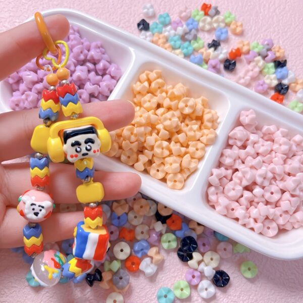 Wholesale Acrylic Loose Beads for DIY Jewelry Making, Phone Charm & Keychain Accessory, Solid Color Stacking Beads, Boutique Resale