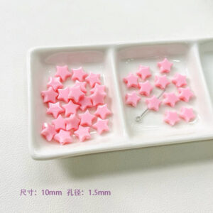 11-pink stars / See picture for size (sold by piece)