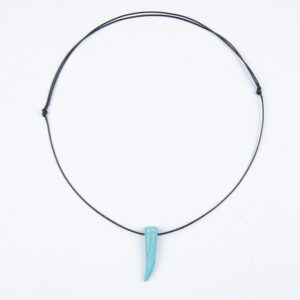 Turquoise imitation animal teeth