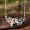 oly-446a1791bd01335dd4215806f19d4686 Wholesale Vintage Bird Branch Pendant Necklace Ancient Silver Zinc Alloy Jewelry Accessory For Gift And Boutique Resale