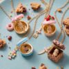 Wholesale Sweet Dessert Photo Locket Necklace Donut Macaron Pendant Trendy Jewelry Gift For Party Boutique Resale