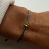 Wholesale Black Zirconium Braided Rope Bracelet Wholesale Chic Stainless Steel Electroplated Water Drop Zircon Snake Bone Chain Bracelet Fashion Accessory Gift Unisex Everyday Gift