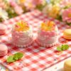 Wholesale Pink Resin Fruit Birthday Cake Figurine DIY Craft Accessory Decorative Gift Boutique Resale