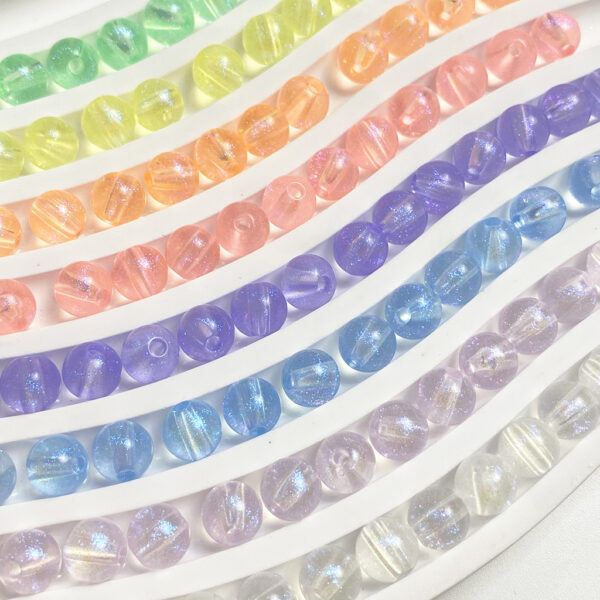 oly-452e9069ee12a68ccb708d537d8fbb13 Wholesale Mermaid Fine Electroplated Acrylic Round Loose Beads 8mm, DIY Bracelet Jewelry Making Supplies, Fashion Accessory for Resale