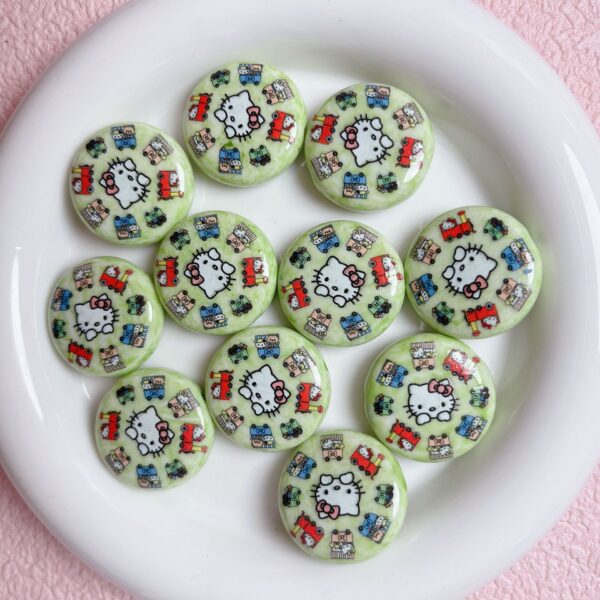 oly-4546e550c98a0ddc941decd7f892953d Wholesale Printed Acrylic Red Round Loose Beads DIY Jewelry Making Bag Charm Car Key Accessory Gift OLY Exclusive