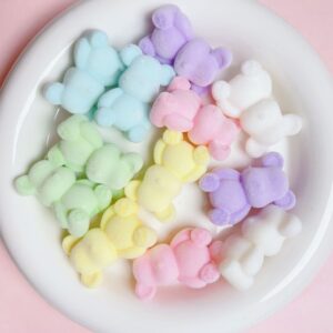 oly-45492550820a3497f77093d5642dc3ed Wholesale Cartoon Flocked Bear Acrylic Loose Beads for DIY Jewelry Making - Trendy Fashion Accessory for Necklace Bracelet Phone Charm