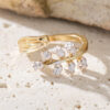 oly-454cde75bb0199606bb12d23996e6c59 Wholesale Trendy Two Tone Flower Open Ring Adjustable Zinc Alloy Fashion Jewelry Accessory For Women Gift