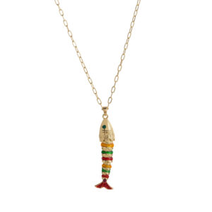 Red tail goldfish necklace