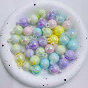 oly-459ebb055ad3c9e34fe3f501dff616eb Wholesale Electroplated Acrylic Two-Tone Purple Starry Luminous Beads - DIY Phone Strap, Keychain & Car Charm Fashion Accessory