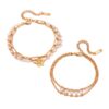 oly-45ef2a087204dd76a627afef8726c780 Wholesale Double Layer Stainless Steel Love Bracelet With Zircon Flower Tone Electroplated Unisex Jewelry Accessory For Everyday Wear
